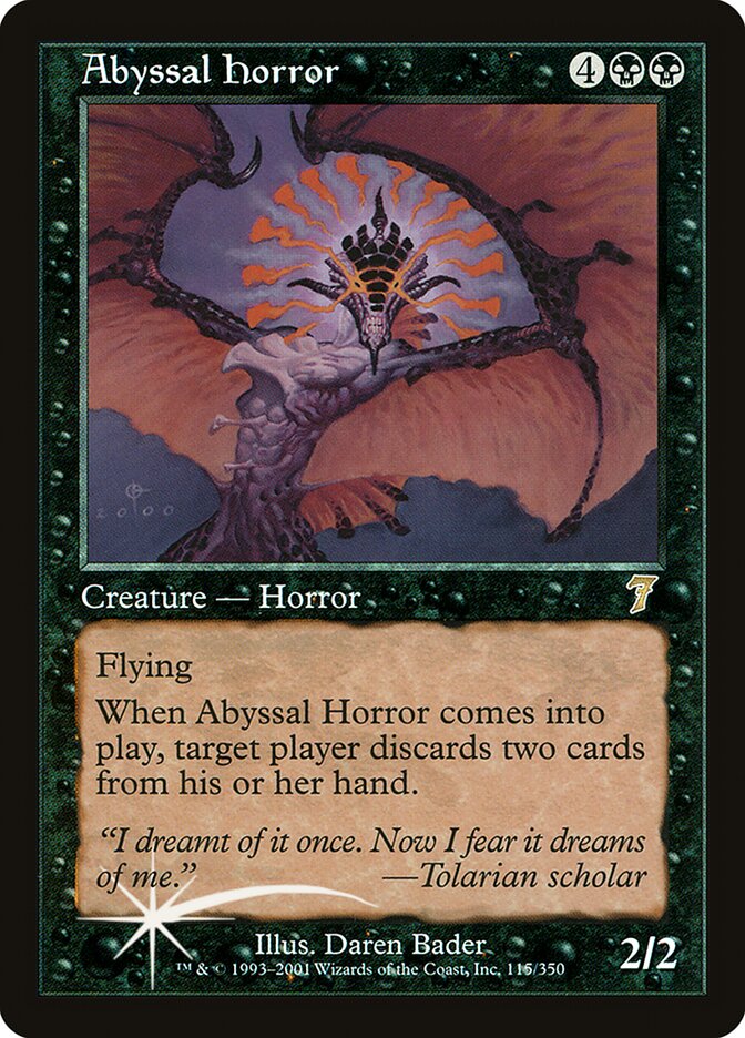 Abyssal Horror – Rare Magic: The Gathering card from Seventh Edition (#115★)