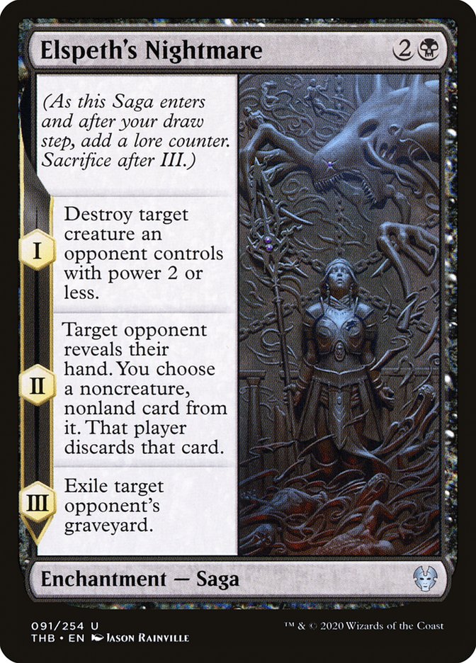 Elspeth's Nightmare – Uncommon Magic: The Gathering card from Theros Beyond Death (#91)