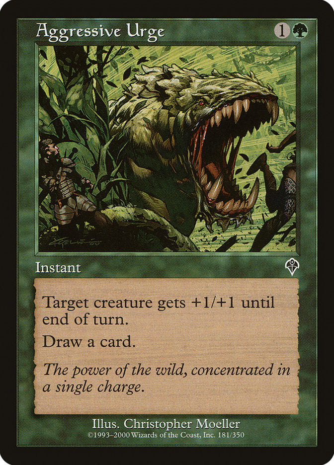 Aggressive Urge – Common Magic: The Gathering card from Invasion (#181)