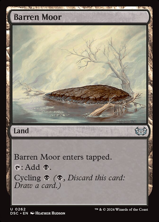 Barren Moor – Uncommon Magic: The Gathering card from Duskmourn: House of Horror Commander (#262)