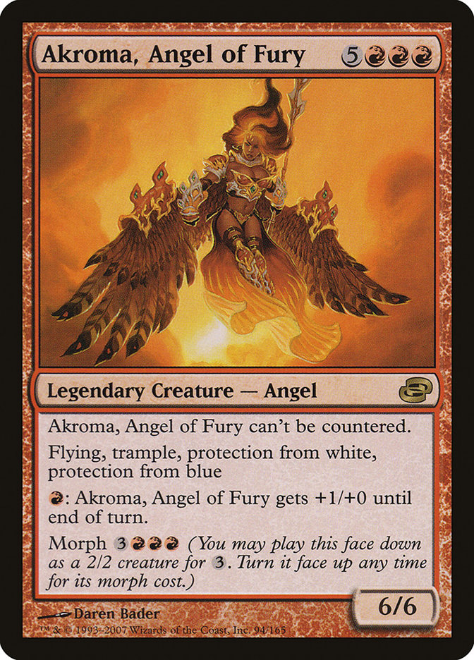 Akroma, Angel of Fury – Rare Magic: The Gathering card from Planar Chaos (#94)