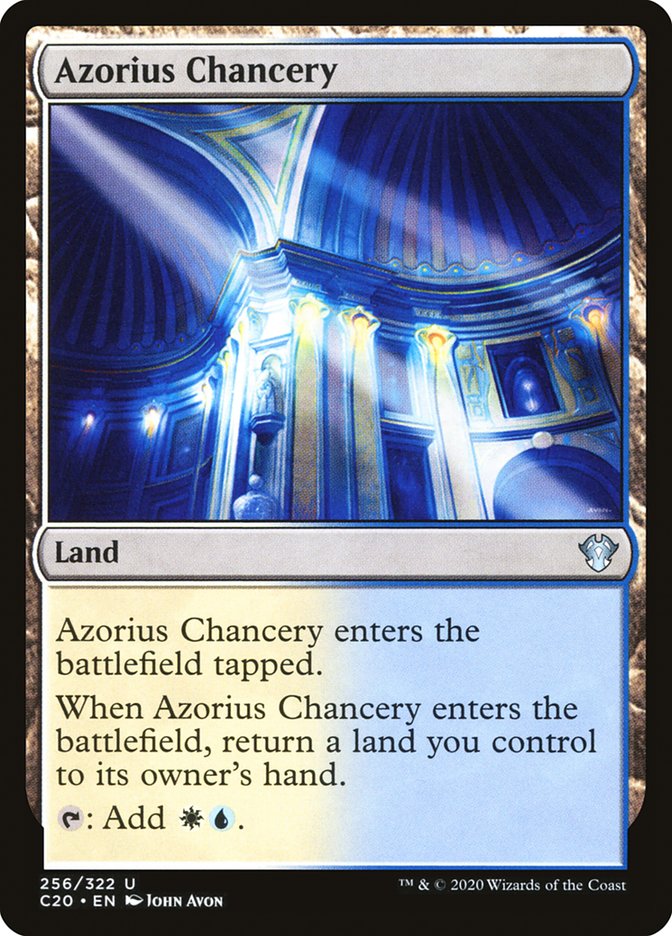 Azorius Chancery – Uncommon Magic: The Gathering card from Commander 2020 (#256)