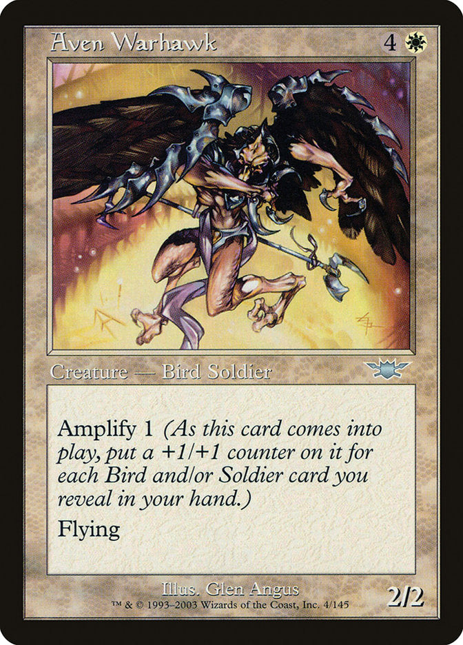Aven Warhawk – Uncommon Magic: The Gathering card from Legions (#4)