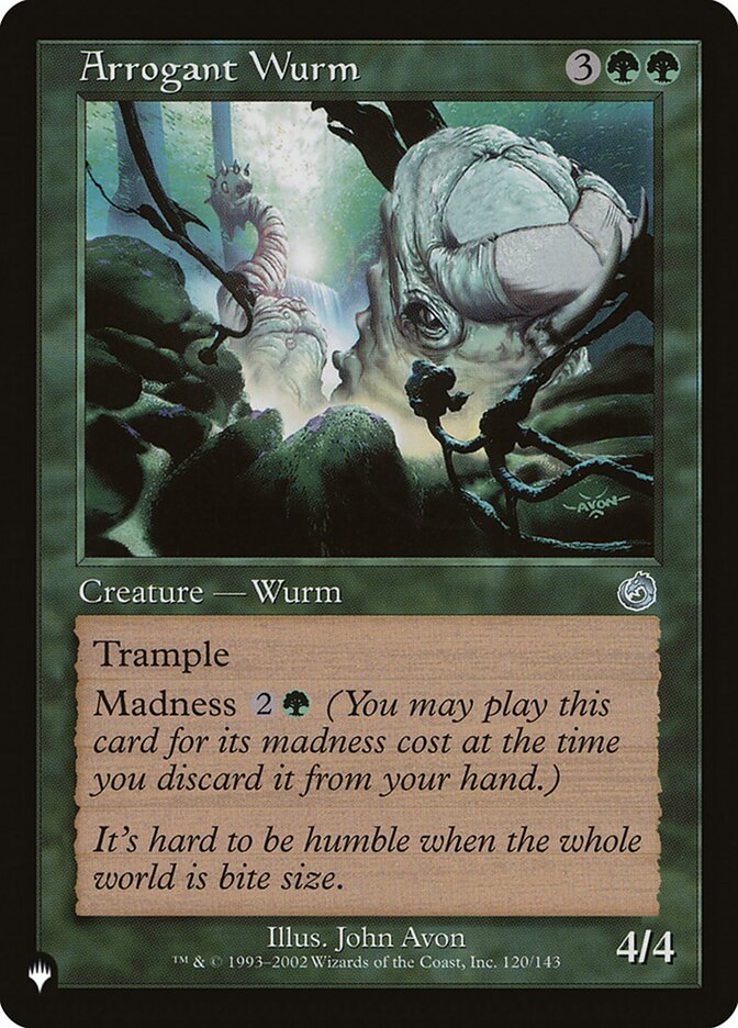 Arrogant Wurm – Uncommon Magic: The Gathering card from The List (#TOR-120)