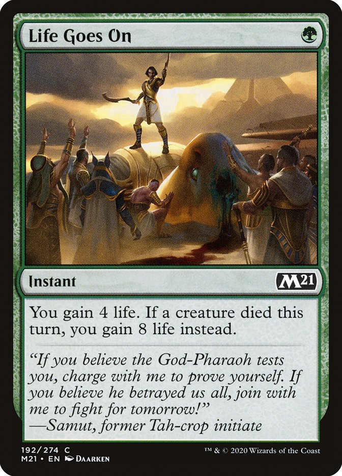 Life Goes On – Common Magic: The Gathering card from Core Set 2021 (#192)