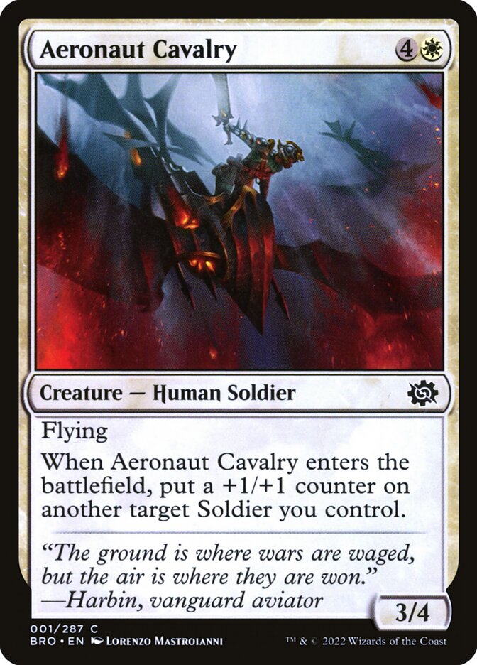Aeronaut Cavalry – Common Magic: The Gathering card from The Brothers' War (#1)