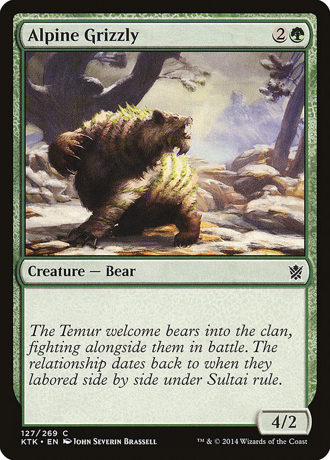 Alpine Grizzly – Common Magic: The Gathering card from Khans of Tarkir (#127)