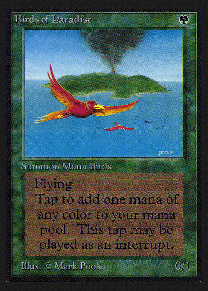 Birds of Paradise – Rare Magic: The Gathering card from Intl. Collectors' Edition (#187)