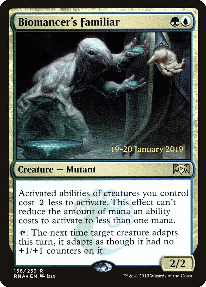 Biomancer's Familiar – Rare Magic: The Gathering card from Ravnica Allegiance Promos (#158s)