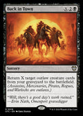 Back in Town – Rare Magic: The Gathering card from Outlaws of Thunder Junction Commander (#18)