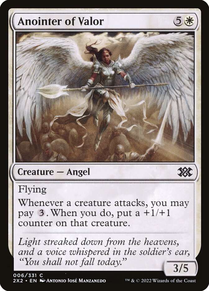 Anointer of Valor – Common Magic: The Gathering card from Double Masters 2022 (#6)