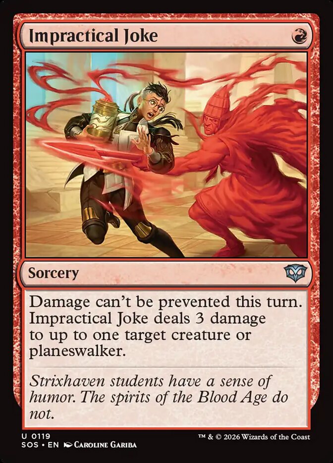 Impractical Joke – Uncommon Magic: The Gathering card from Secrets of Strixhaven (#119)