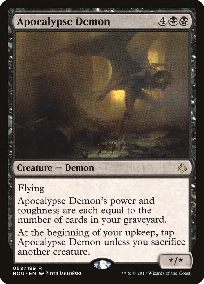 Apocalypse Demon – Rare Magic: The Gathering card from Hour of Devastation (#58)