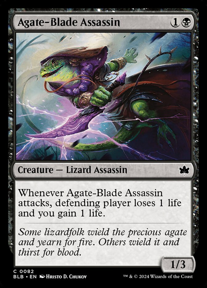 Agate-Blade Assassin – Common Magic: The Gathering card from Bloomburrow (#82)