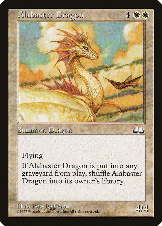 Alabaster Dragon – Rare Magic: The Gathering card from Weatherlight (#2)