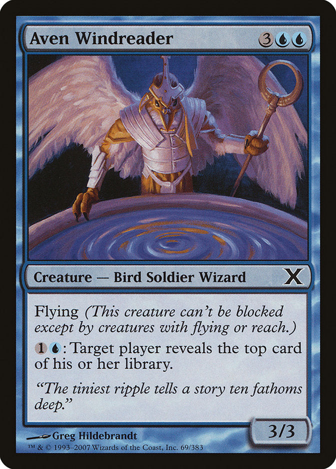 Aven Windreader – Common Magic: The Gathering card from Tenth Edition (#69)