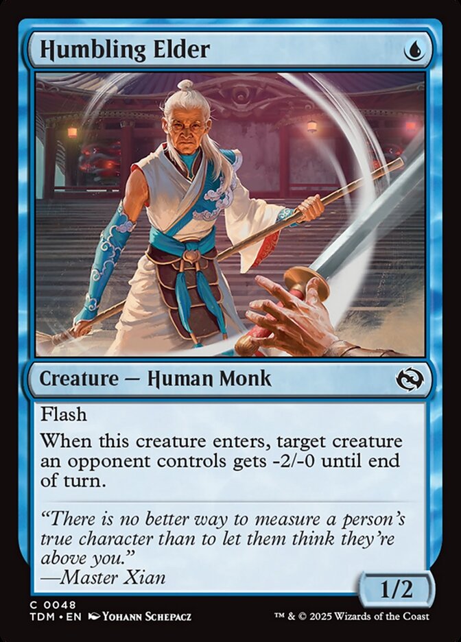 Humbling Elder – Common Magic: The Gathering card from Tarkir: Dragonstorm (#48)