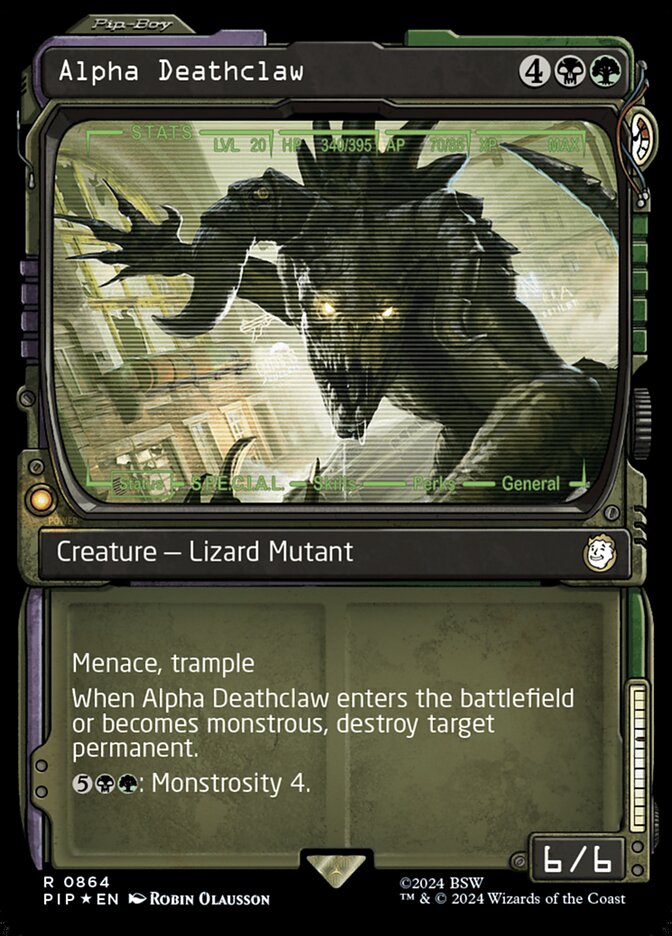 Alpha Deathclaw – Rare Magic: The Gathering card from Fallout (#864)