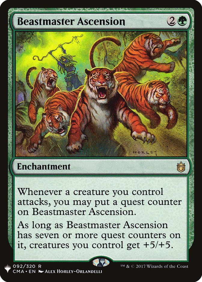 Beastmaster Ascension – Rare Magic: The Gathering card from The List (#CMA-92)