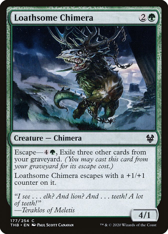 Loathsome Chimera – Common Magic: The Gathering card from Theros Beyond Death (#177)