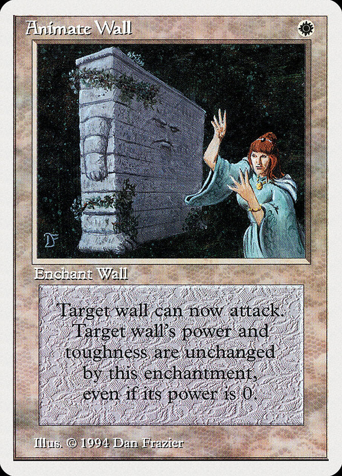 Animate Wall – Rare Magic: The Gathering card from Summer Magic / Edgar (#1)