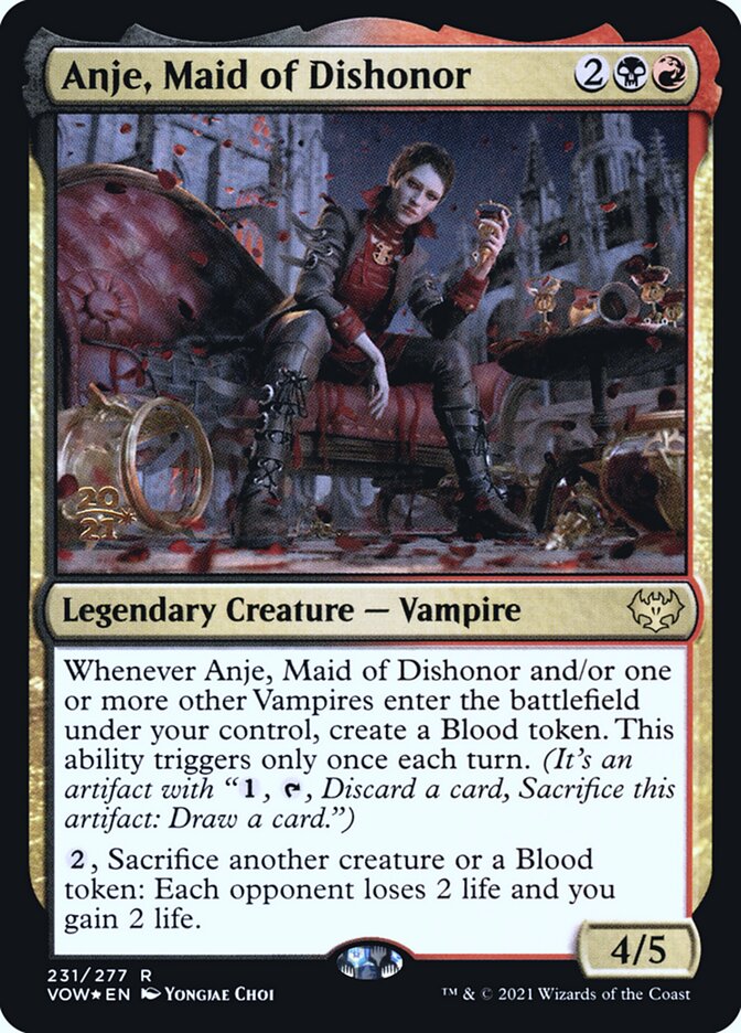 Anje, Maid of Dishonor – Rare Magic: The Gathering card from Innistrad: Crimson Vow Promos (#231s)