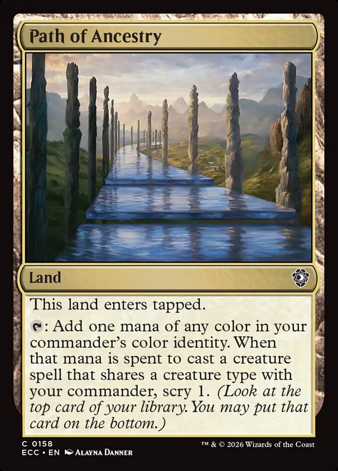 Path of Ancestry – Common Magic: The Gathering card from Lorwyn Eclipsed Commander (#158)