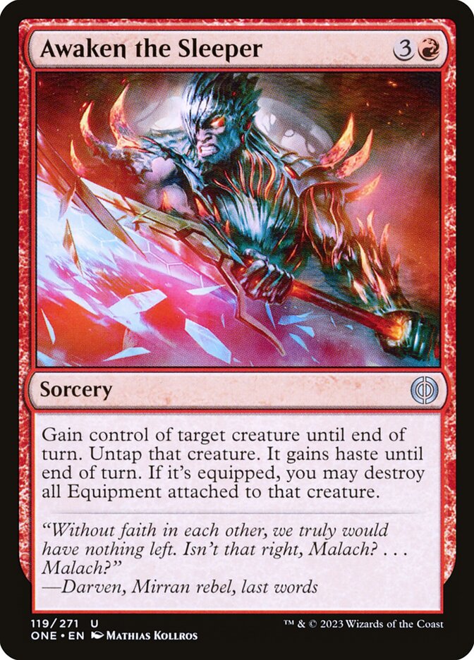 Awaken the Sleeper – Uncommon Magic: The Gathering card from Phyrexia: All Will Be One (#119)