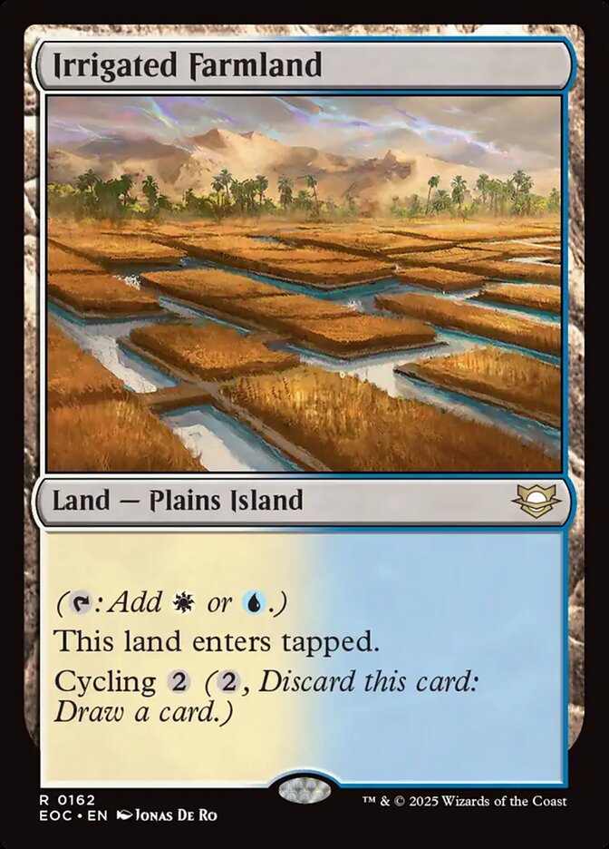 Irrigated Farmland – Rare Magic: The Gathering card from Edge of Eternities Commander (#162)
