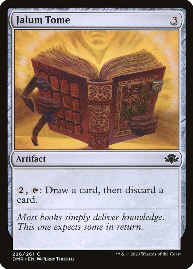 Jalum Tome – Common Magic: The Gathering card from Dominaria Remastered (#226)