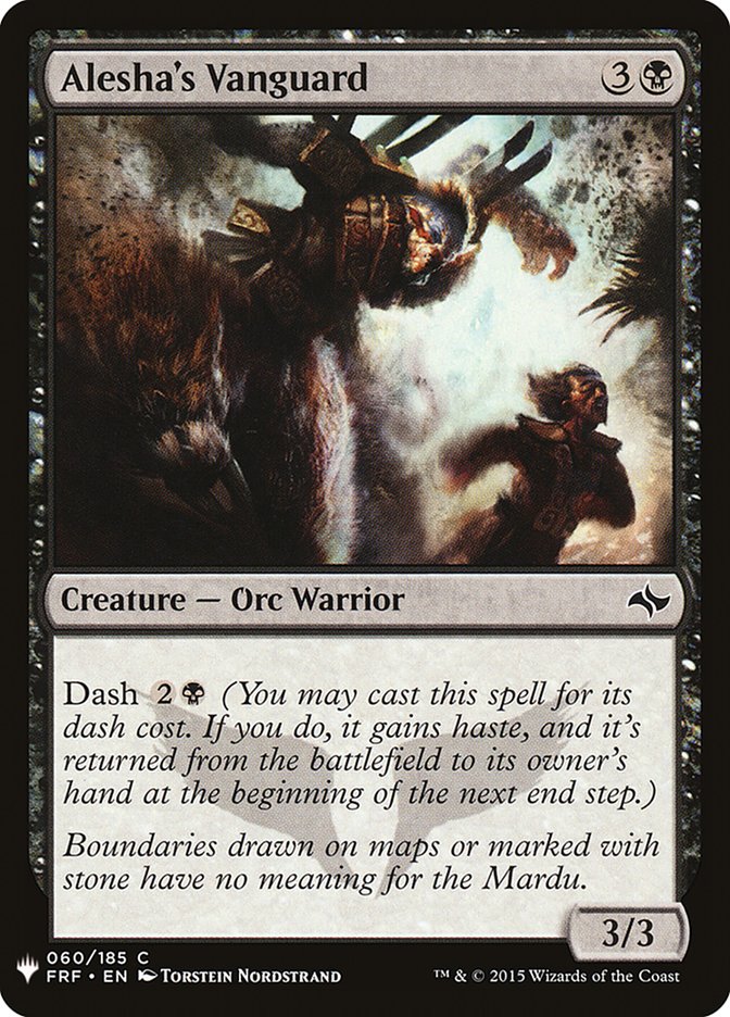 Alesha's Vanguard – Common Magic: The Gathering card from The List (#FRF-60)