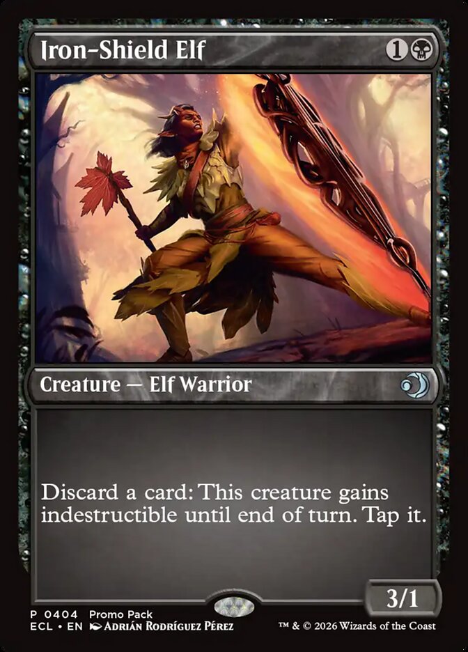 Iron-Shield Elf – Uncommon Magic: The Gathering card from Lorwyn Eclipsed (#404)