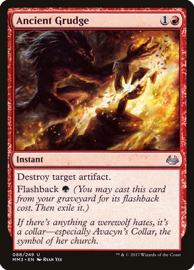 Ancient Grudge – Uncommon Magic: The Gathering card from Modern Masters 2017 (#88)