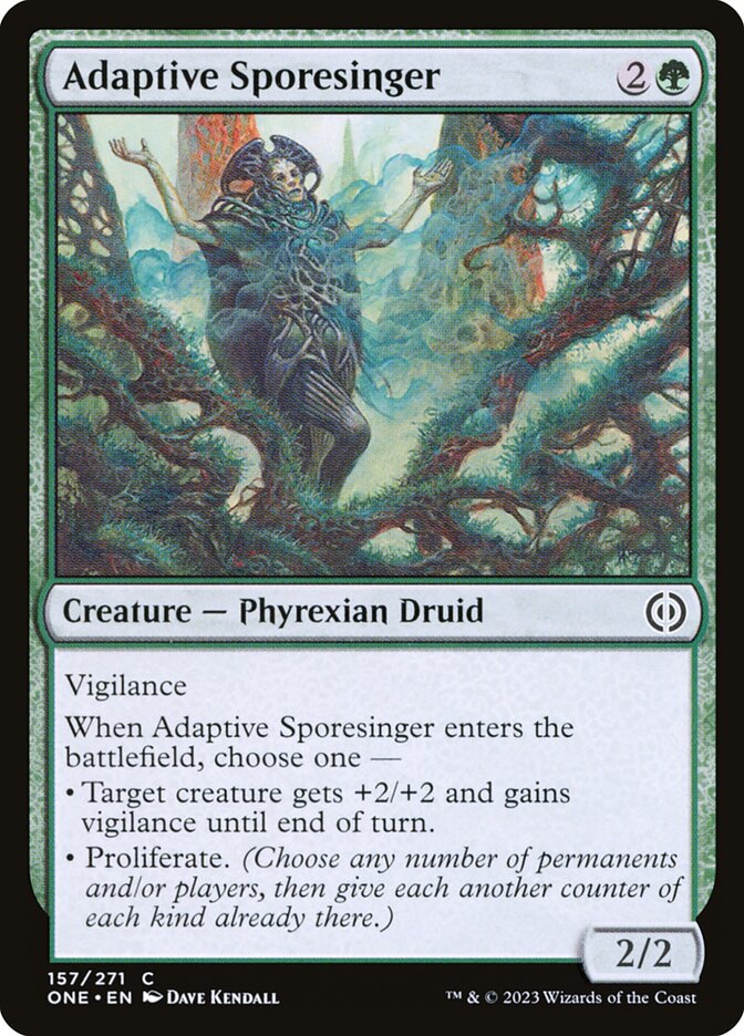 Adaptive Sporesinger – Common Magic: The Gathering card from Phyrexia: All Will Be One (#157)