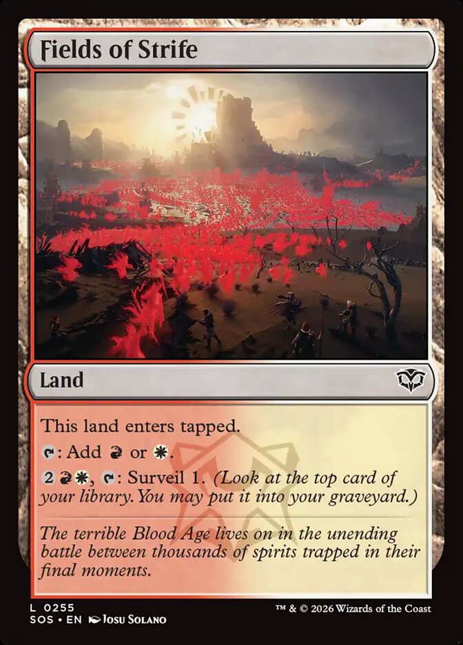 Fields of Strife – Common Magic: The Gathering card from Secrets of Strixhaven (#255)