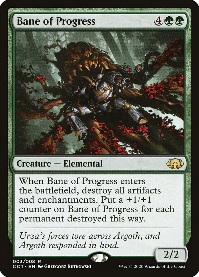Bane of Progress – Rare Magic: The Gathering card from Commander Collection: Green (#3)