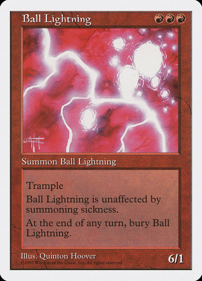 Ball Lightning – Rare Magic: The Gathering card from Fifth Edition (#210)