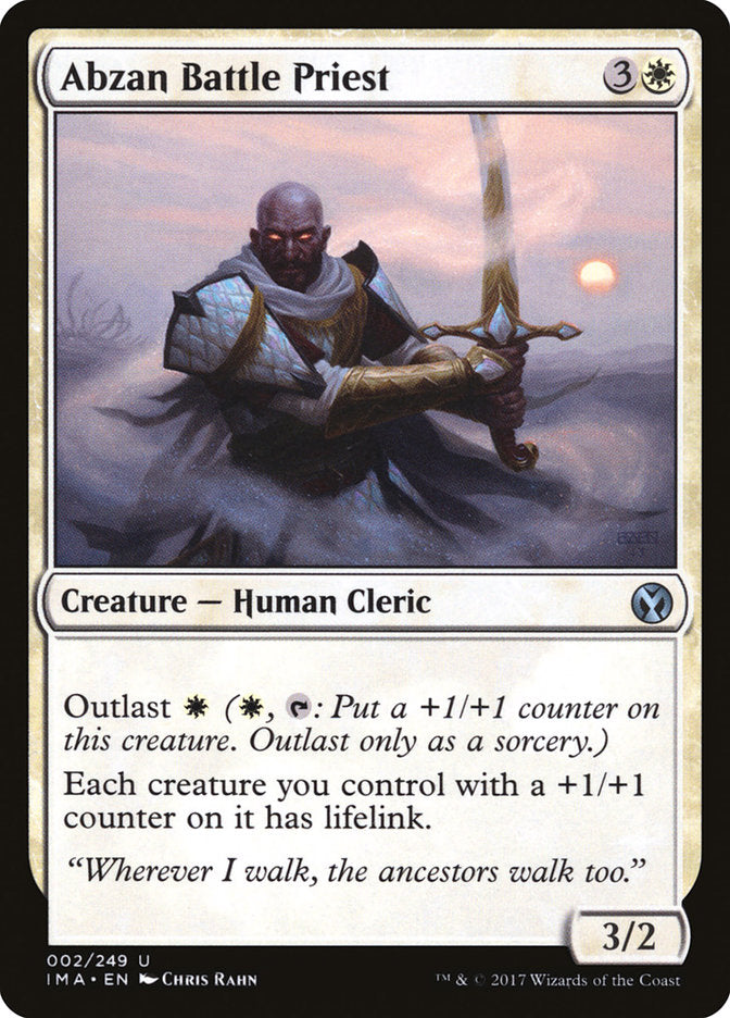 Abzan Battle Priest – Uncommon Magic: The Gathering card from Iconic Masters (#2)