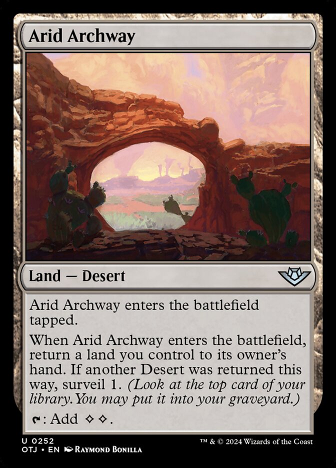 Arid Archway – Uncommon Magic: The Gathering card from Outlaws of Thunder Junction (#252)