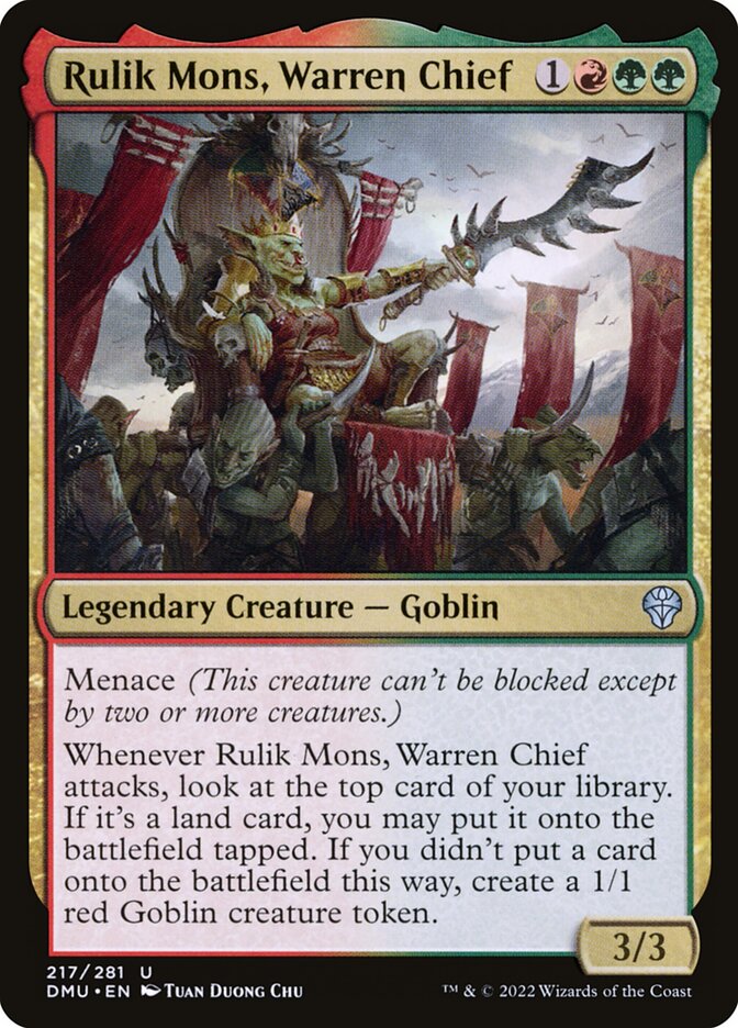 Rulik Mons, Warren Chief – Uncommon Magic: The Gathering card from Dominaria United (#217)