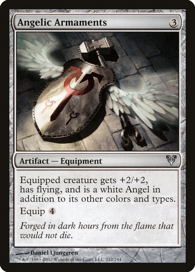 Angelic Armaments – Uncommon Magic: The Gathering card from Avacyn Restored (#212)