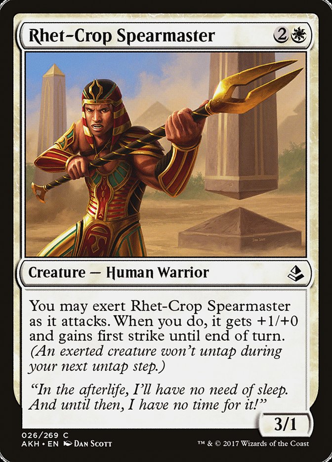 Rhet-Crop Spearmaster – Common Magic: The Gathering card from Amonkhet (#26)