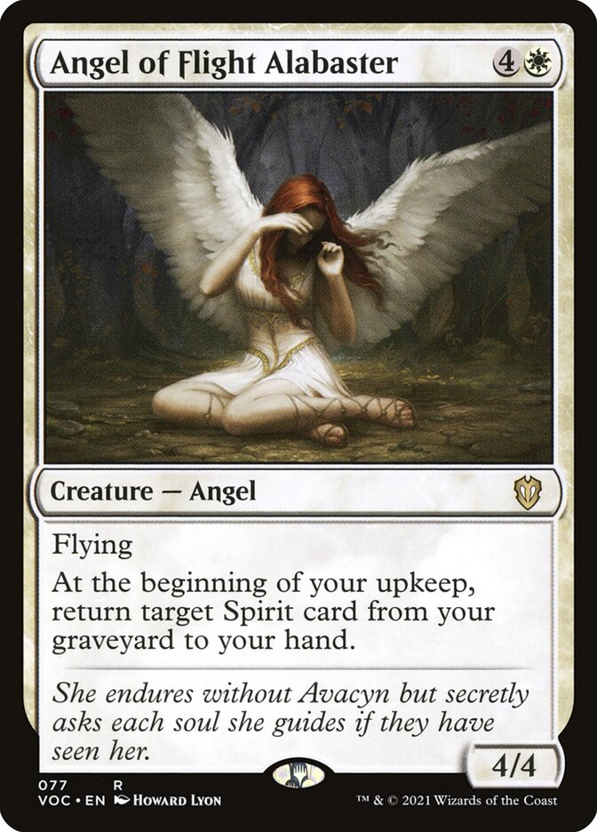 Angel of Flight Alabaster – Rare Magic: The Gathering card from Crimson Vow Commander (#77)