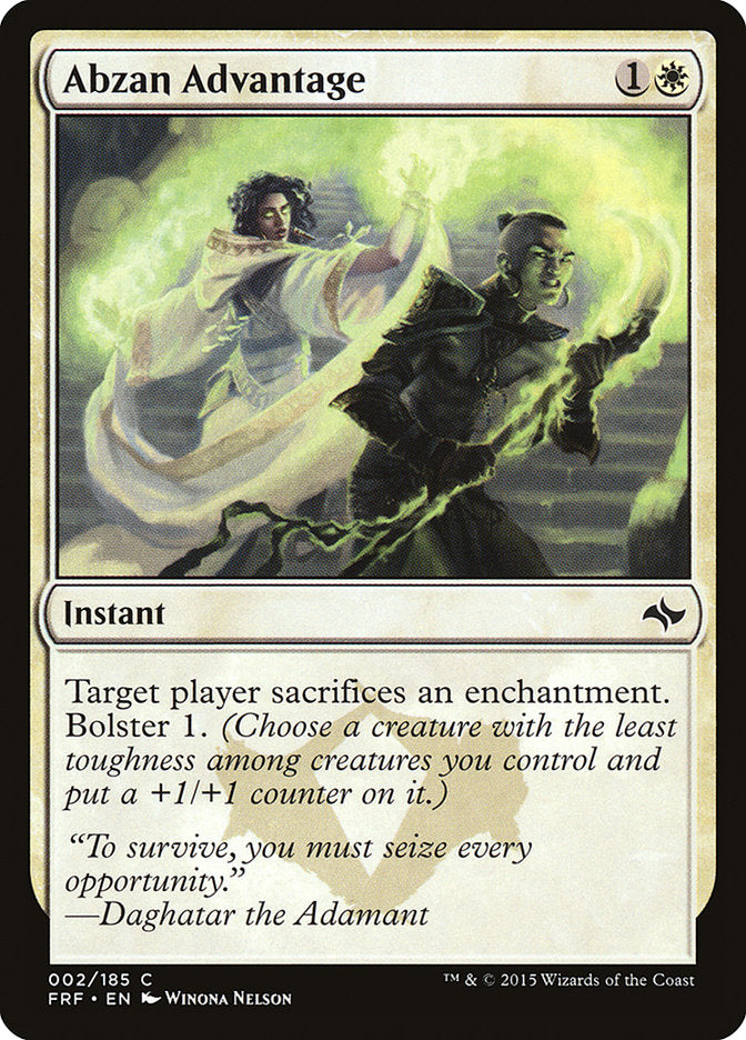 Abzan Advantage – Common Magic: The Gathering card from Fate Reforged (#2)