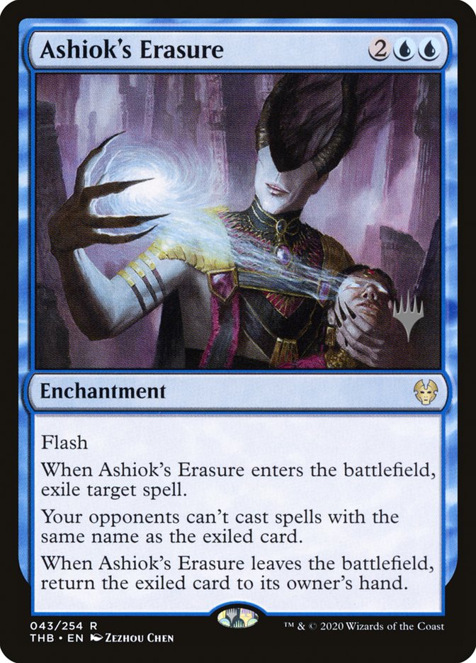Ashiok's Erasure – Rare Magic: The Gathering card from Theros Beyond Death Promos (#43p)