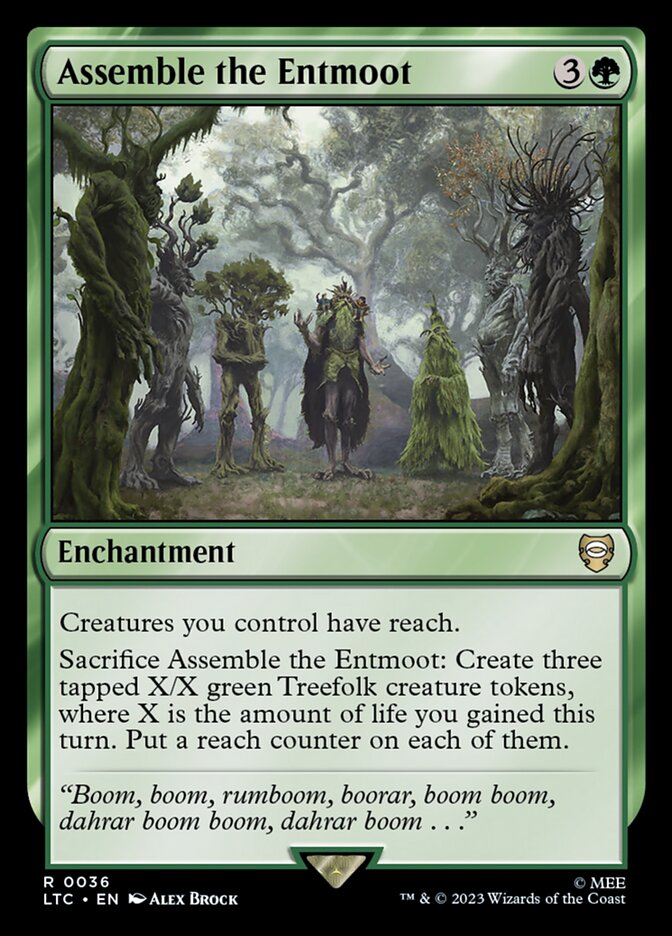 Assemble the Entmoot – Rare Magic: The Gathering card from Tales of Middle-earth Commander (#36)