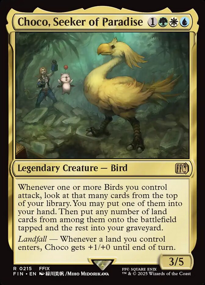 Choco, Seeker of Paradise – Rare Magic: The Gathering card from Final Fantasy (#215)