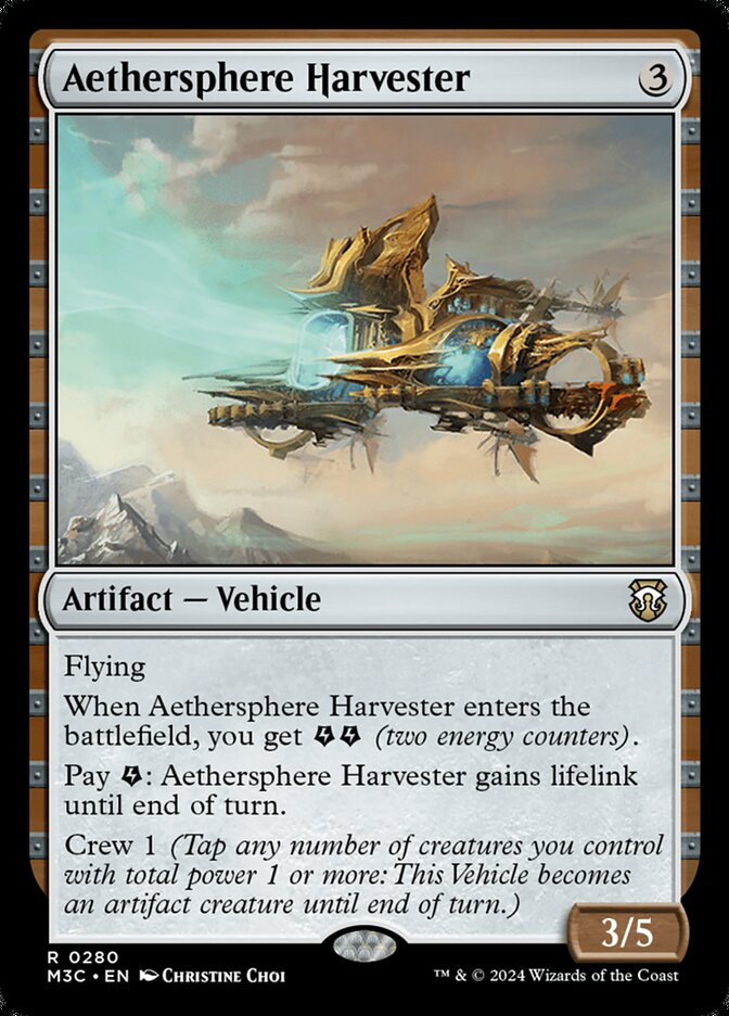 Aethersphere Harvester – Rare Magic: The Gathering card from Modern Horizons 3 Commander (#280)