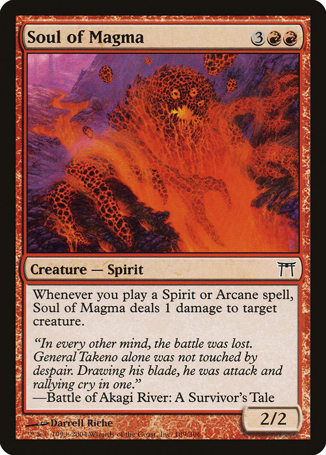 Soul of Magma – Common Magic: The Gathering card from Champions of Kamigawa (#189)