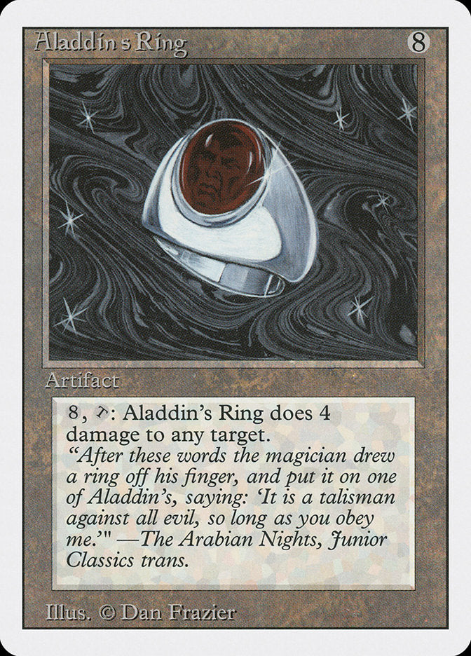 Aladdin's Ring – Rare Magic: The Gathering card from Revised Edition (#232)